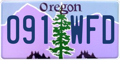 OR license plate 091WFD