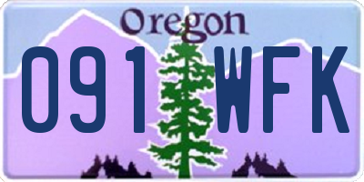 OR license plate 091WFK