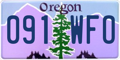 OR license plate 091WFO