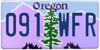 OR license plate 091WFR