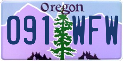 OR license plate 091WFW