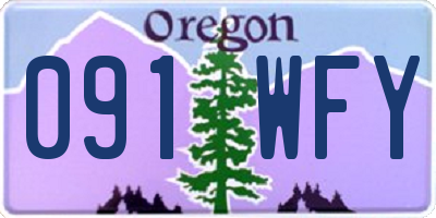 OR license plate 091WFY