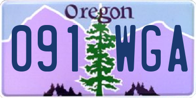 OR license plate 091WGA