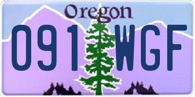 OR license plate 091WGF