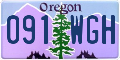 OR license plate 091WGH