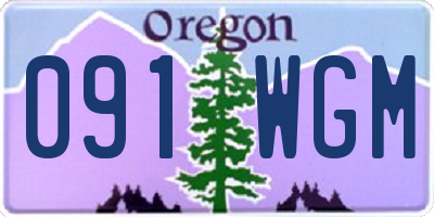 OR license plate 091WGM
