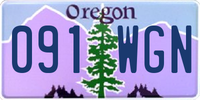 OR license plate 091WGN