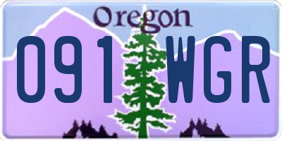OR license plate 091WGR