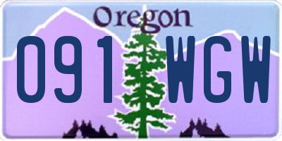 OR license plate 091WGW