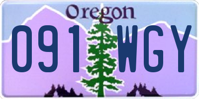 OR license plate 091WGY