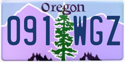OR license plate 091WGZ