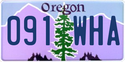 OR license plate 091WHA