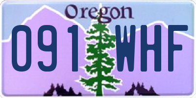OR license plate 091WHF