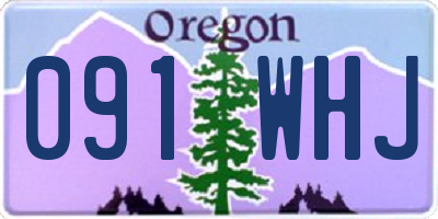 OR license plate 091WHJ