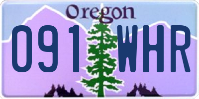 OR license plate 091WHR