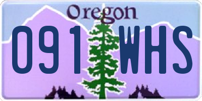 OR license plate 091WHS