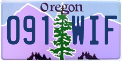 OR license plate 091WIF