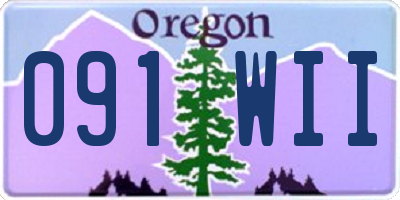 OR license plate 091WII
