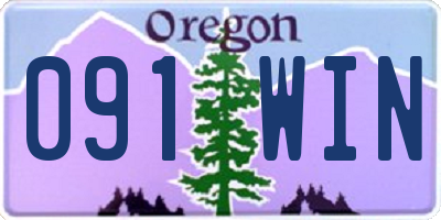OR license plate 091WIN