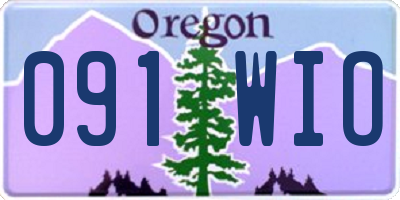 OR license plate 091WIO