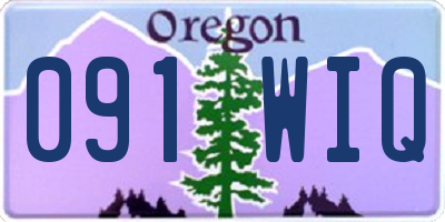 OR license plate 091WIQ
