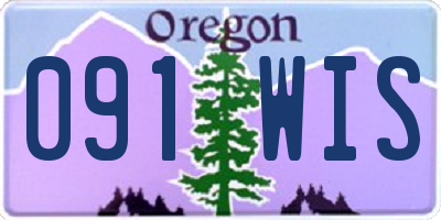 OR license plate 091WIS