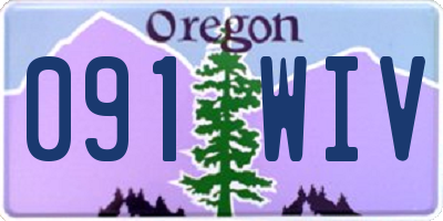 OR license plate 091WIV
