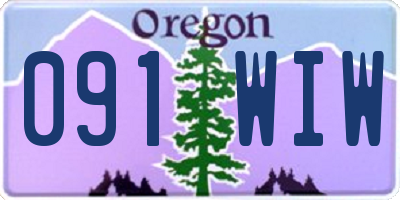 OR license plate 091WIW