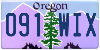 OR license plate 091WIX