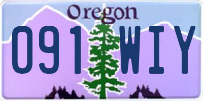 OR license plate 091WIY