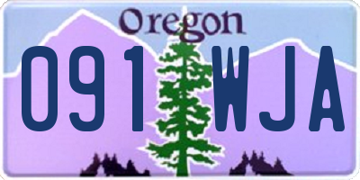 OR license plate 091WJA