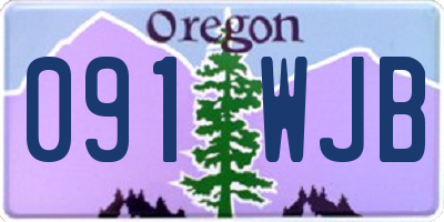 OR license plate 091WJB