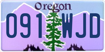 OR license plate 091WJD