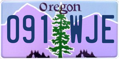 OR license plate 091WJE