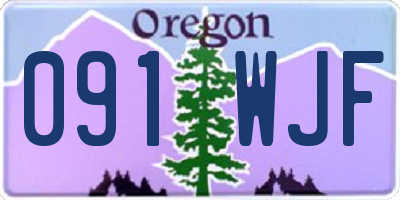 OR license plate 091WJF