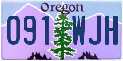 OR license plate 091WJH