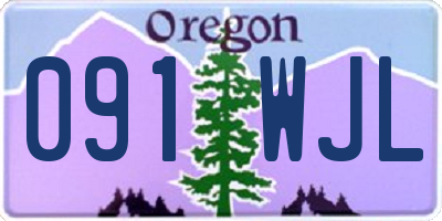 OR license plate 091WJL