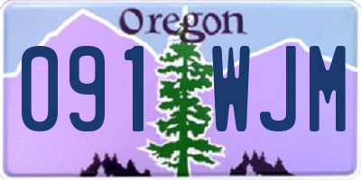 OR license plate 091WJM