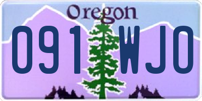 OR license plate 091WJO