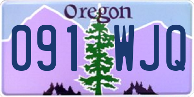 OR license plate 091WJQ