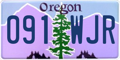 OR license plate 091WJR
