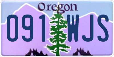 OR license plate 091WJS