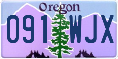 OR license plate 091WJX