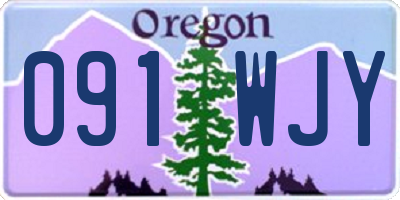 OR license plate 091WJY