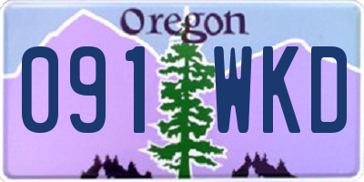 OR license plate 091WKD
