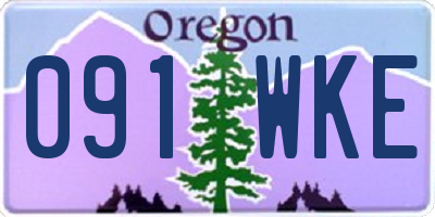 OR license plate 091WKE