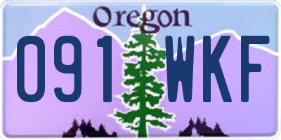 OR license plate 091WKF