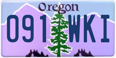OR license plate 091WKI