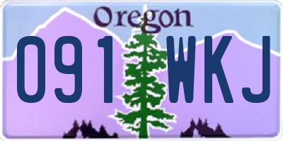 OR license plate 091WKJ