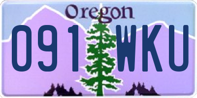 OR license plate 091WKU